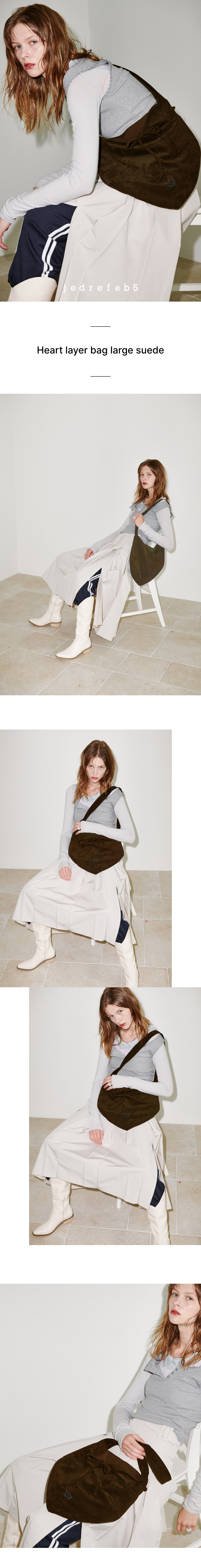 ☆JEDREFEB5☆ Heart Layer Bag Large Suede MUSINSA | JEDREFEB5 Heart Layer Bag Large Suede